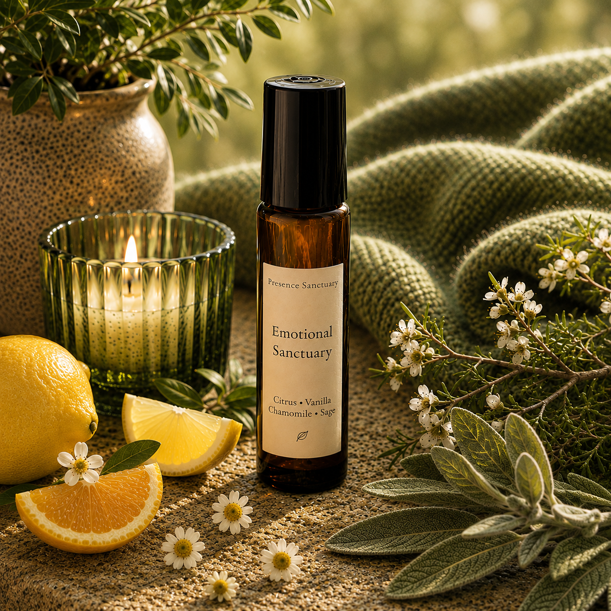 Emotional Sanctuary | Citrus Vanilla Sage Essential Oil Roll-On