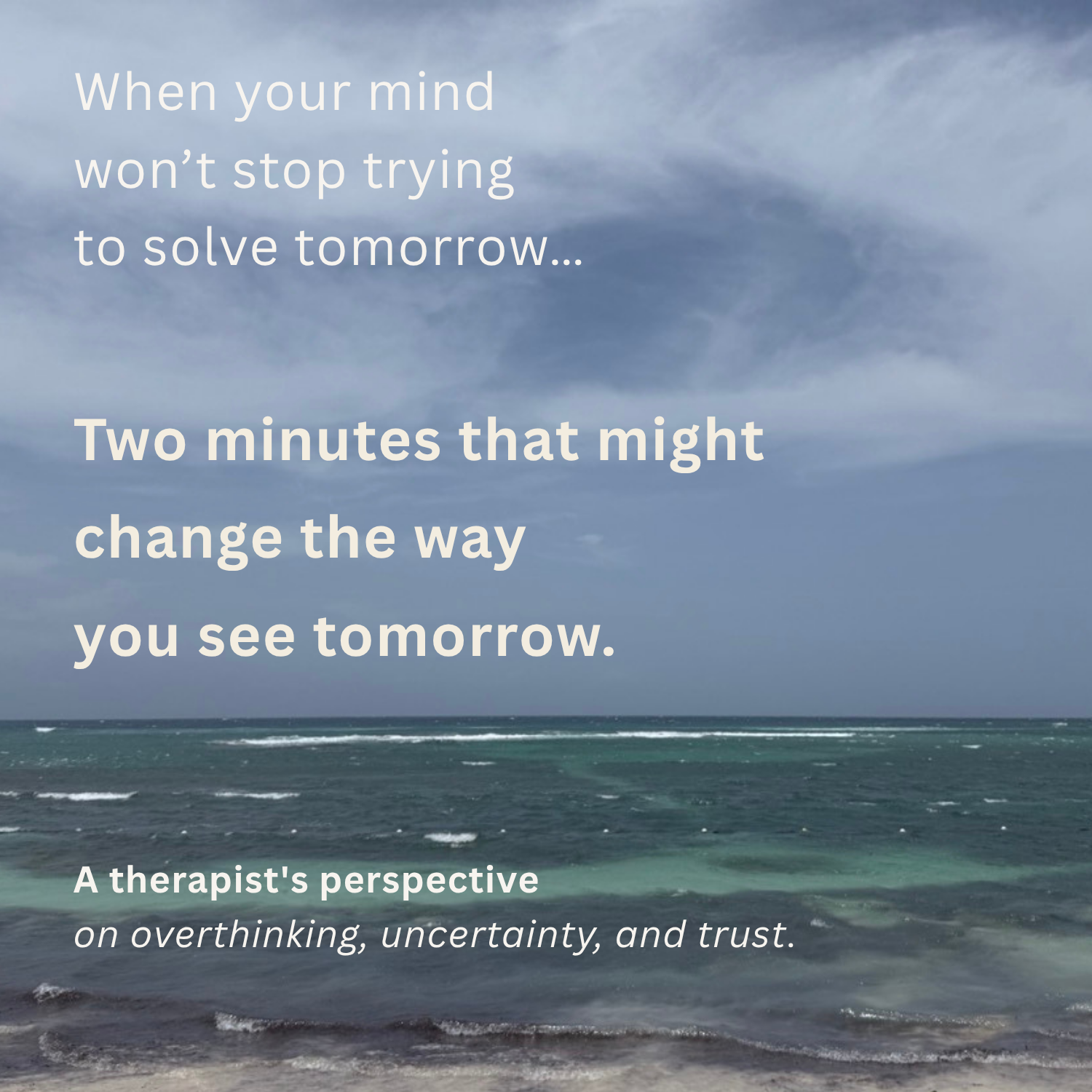 Trust: I Can't Stop Thinking | Guided Therapist Audio for Overthinking| Digital Download