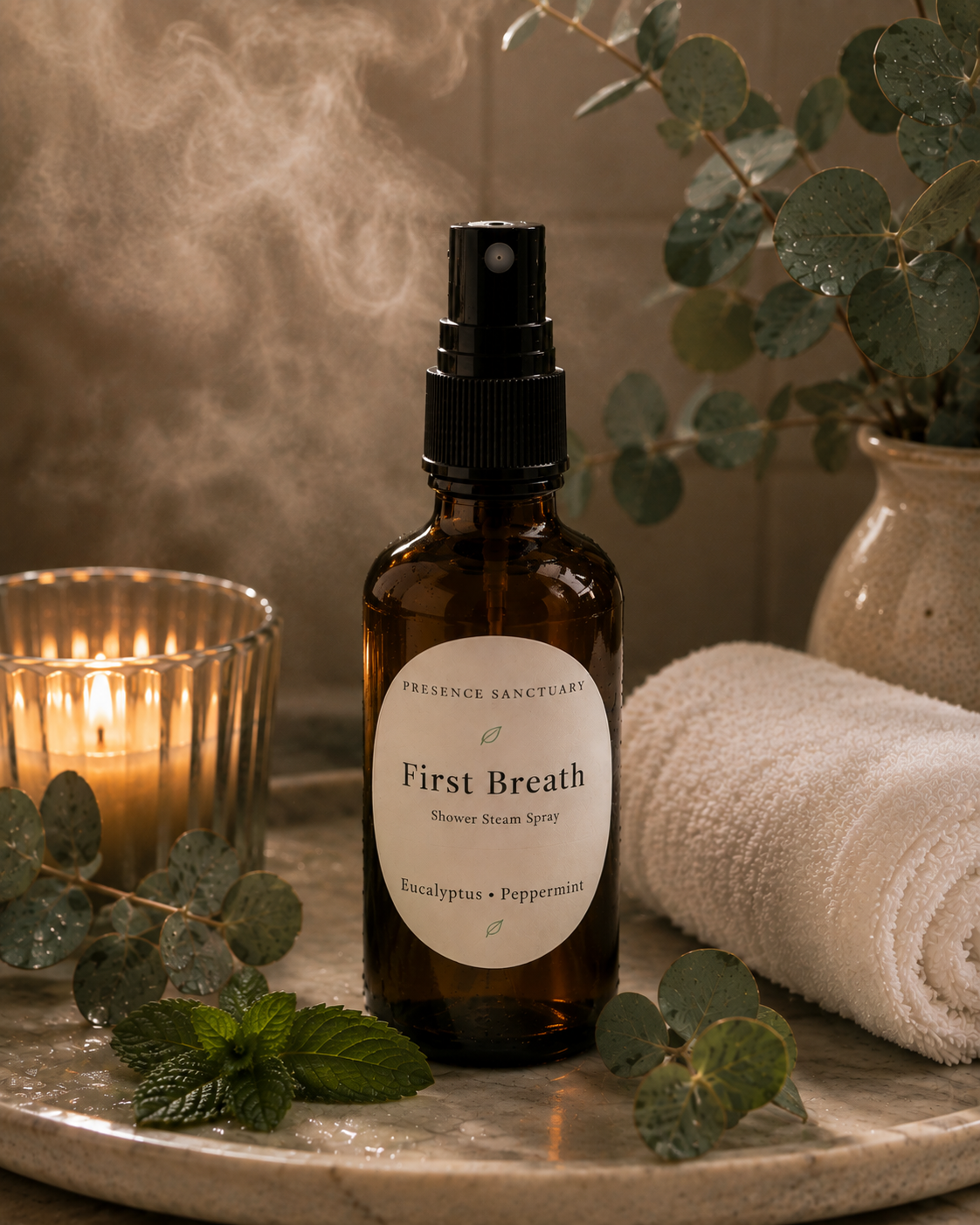 First Breath | Eucalyptus Peppermint Shower Steam Spray