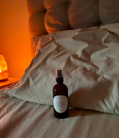 Soothing Vanilla Chamomile Pillow and Linen Spray for Stress Support | Held & Comforted